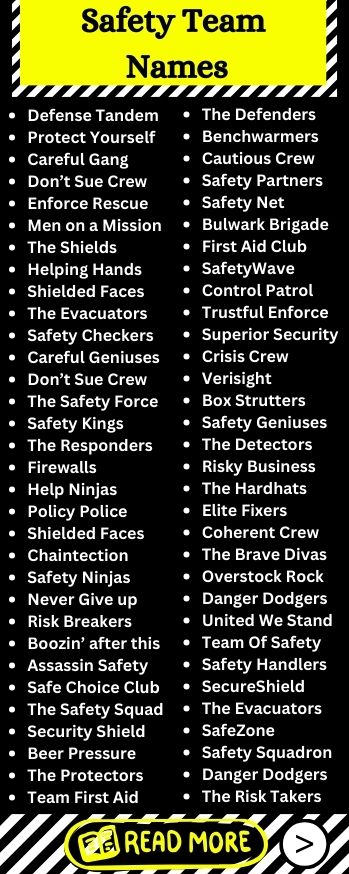 Safety Team Names1